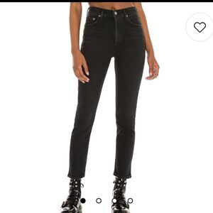 Agolde Nico High Rise Slim Jeans in Compilation Jeans Black